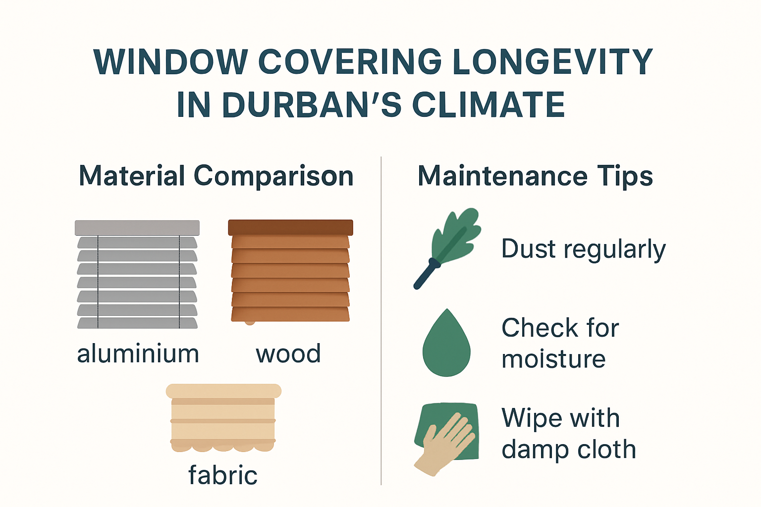 Key tips for window coverings longevity infographic