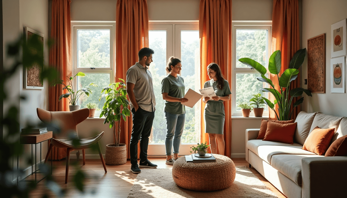 Interior designer reviews nature inspired fabrics in Durban living room