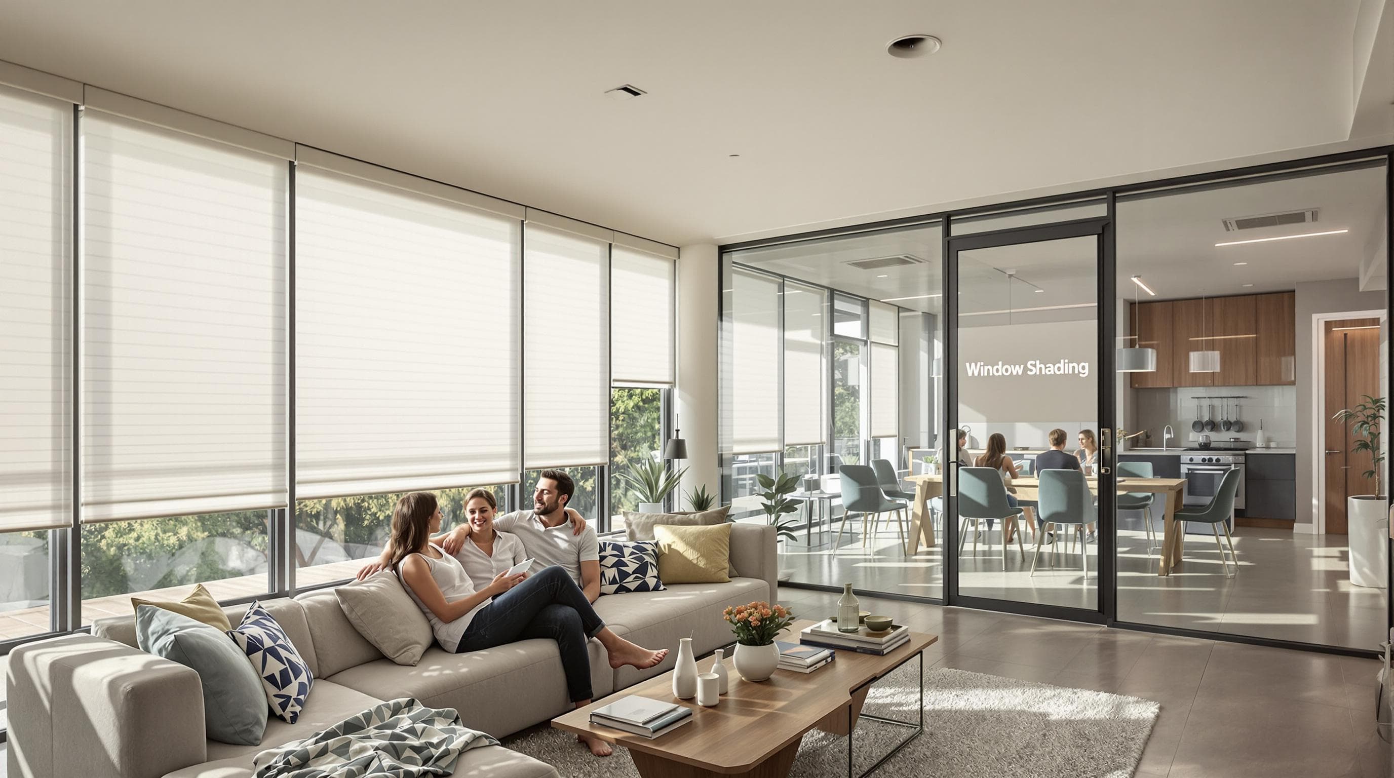Modern Durban home and office with window shades, displaying window shading benefits
