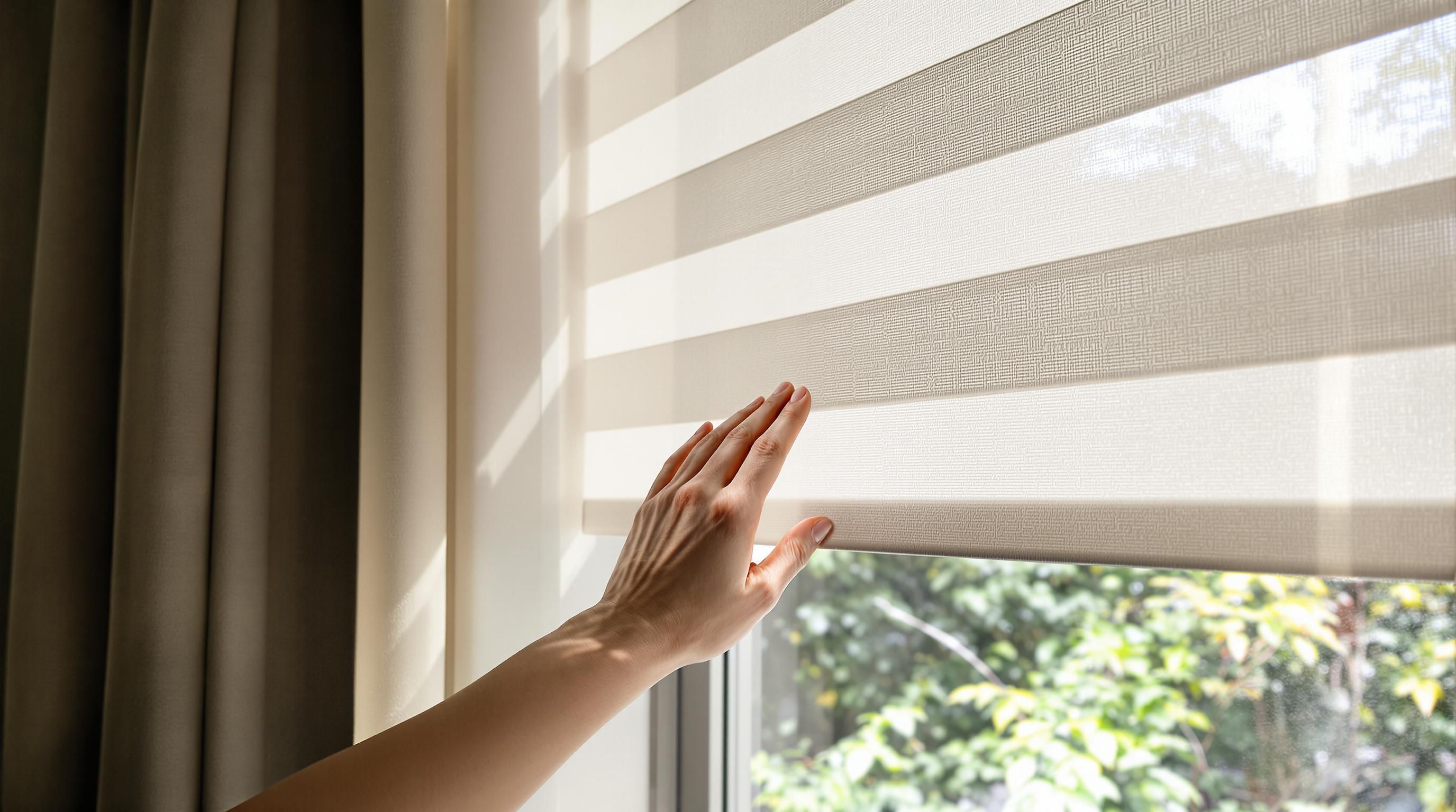 Hand testing sheer curtains and blinds for climate suitability