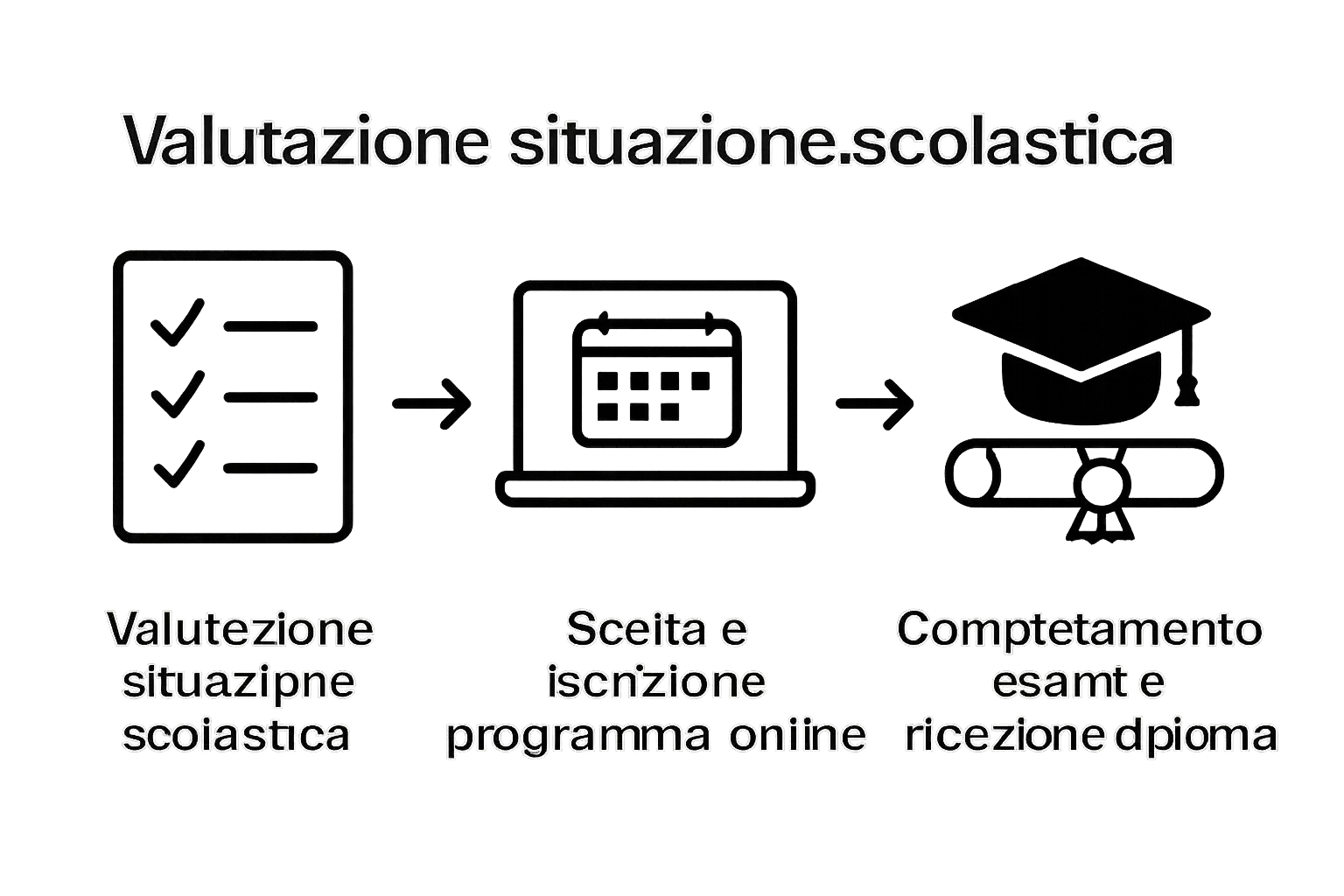 Infografica: 3 passaggi chiave per il diploma veloce