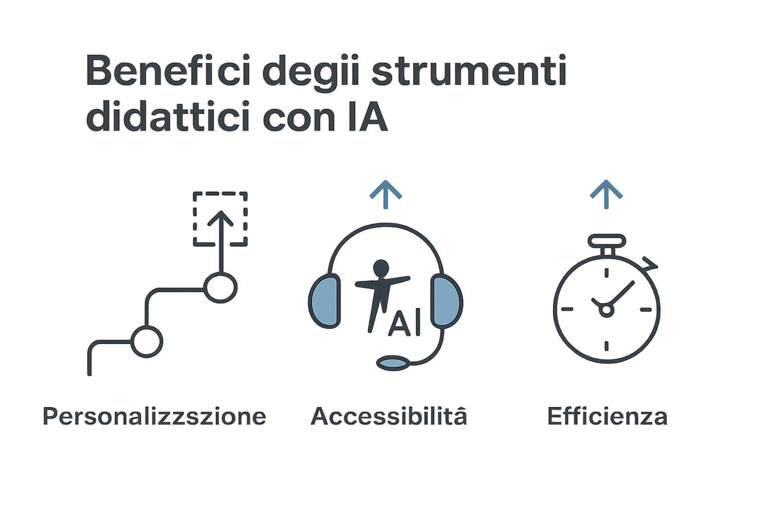 Infografica vantaggi strumenti AI scuola