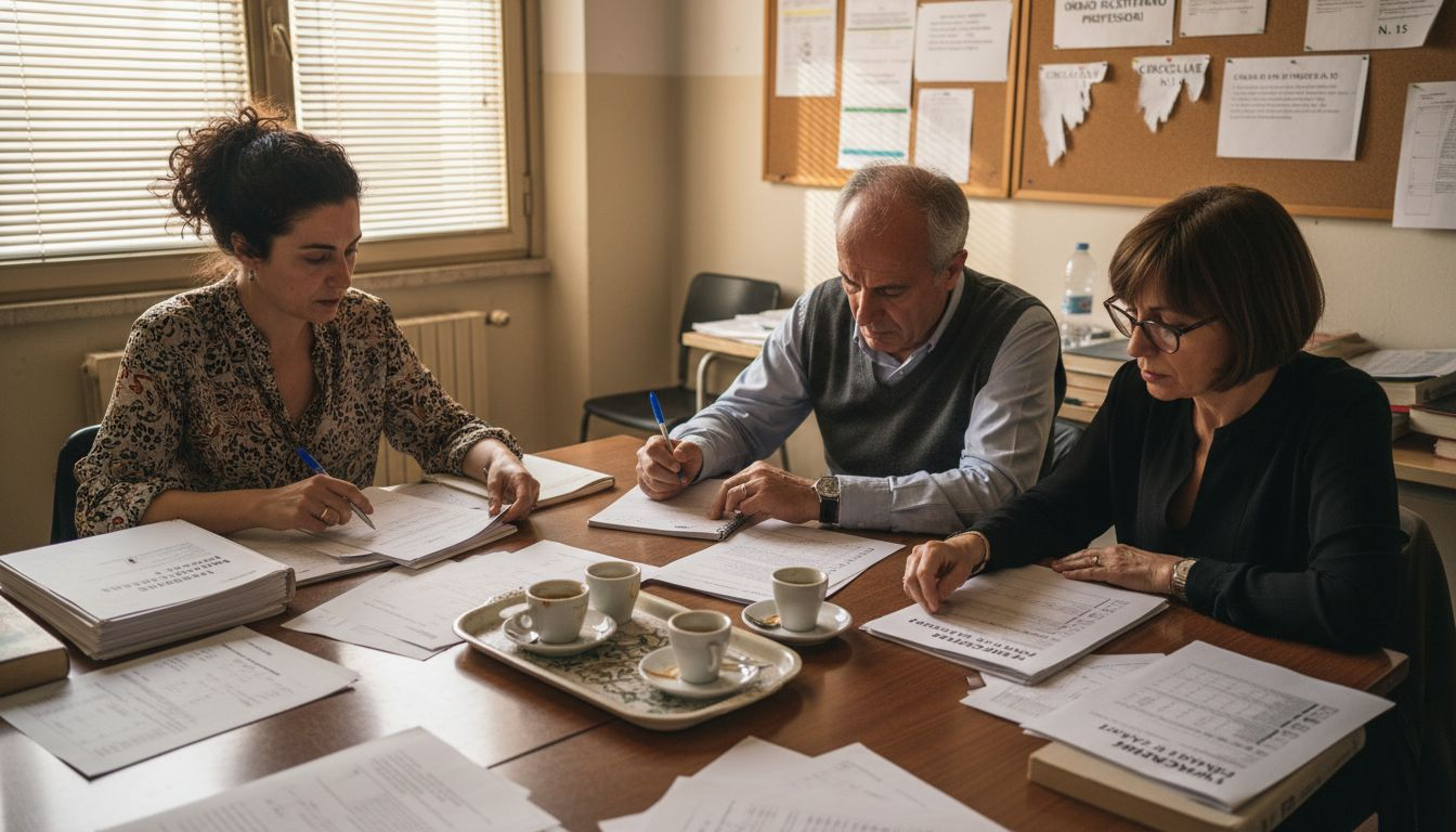 I dirigenti scolastici che esaminano la documentazione relativa alla conformità alle normative