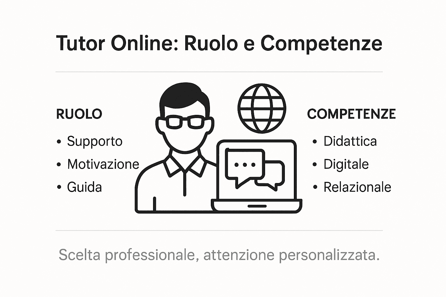 Infografica: cosa fa e quali competenze deve avere un tutor online