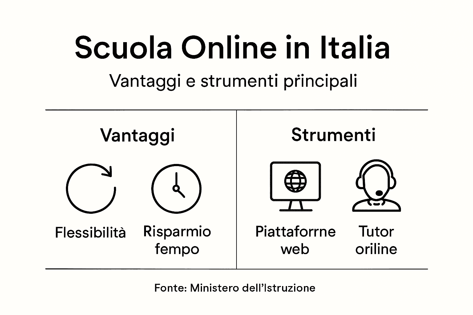 Scopri tutti i benefici della didattica online e gli strumenti digitali che semplificano la vita a scuola in un’infografica chiara e completa.