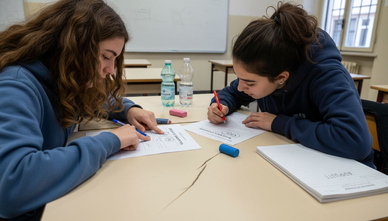 Gli studenti si confrontano sui voti medi ottenuti agli esami.