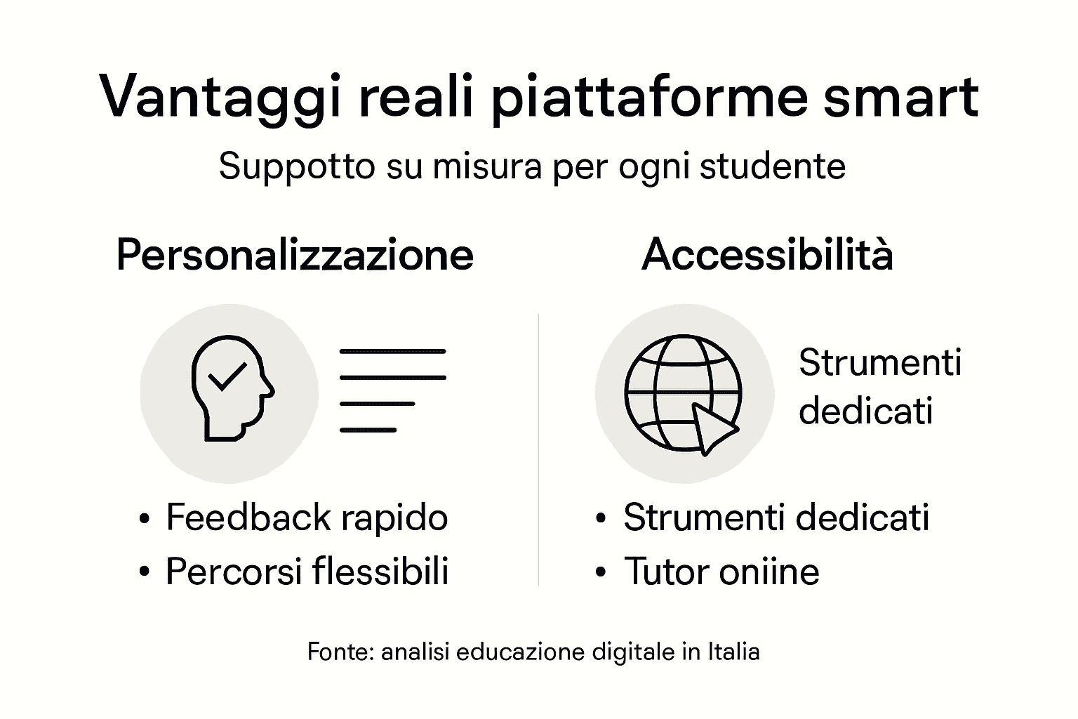 Un’infografica che mette in evidenza i veri benefici per gli studenti