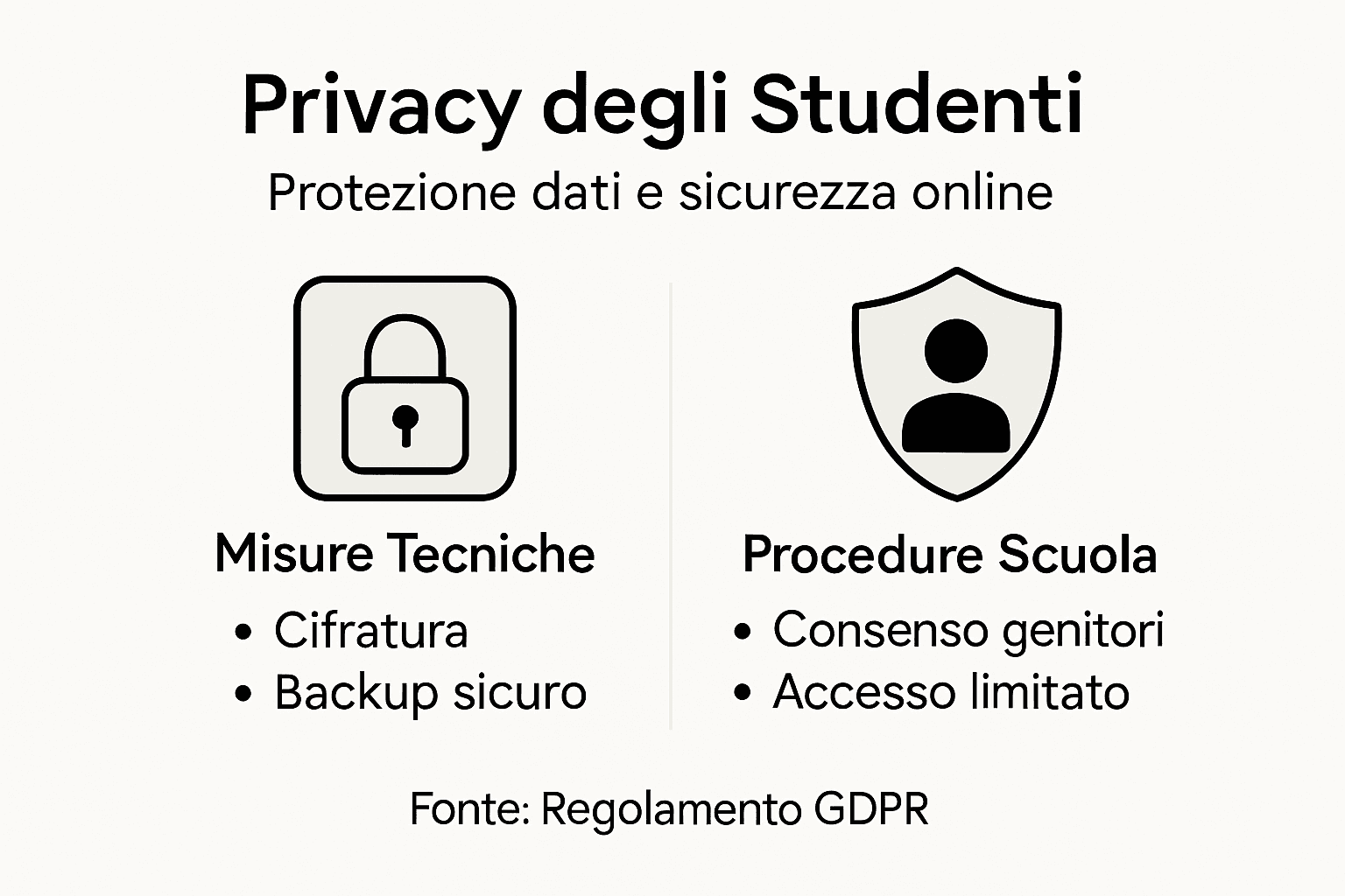 Infografica: come tutelare la privacy e i dati personali degli studenti