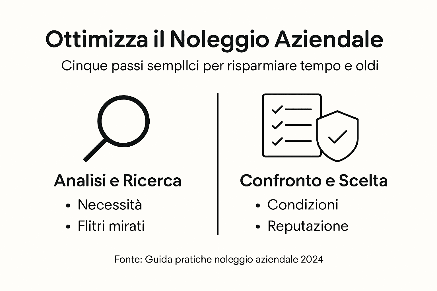 Infografica: tutti i passaggi fondamentali per un noleggio senza pensieri