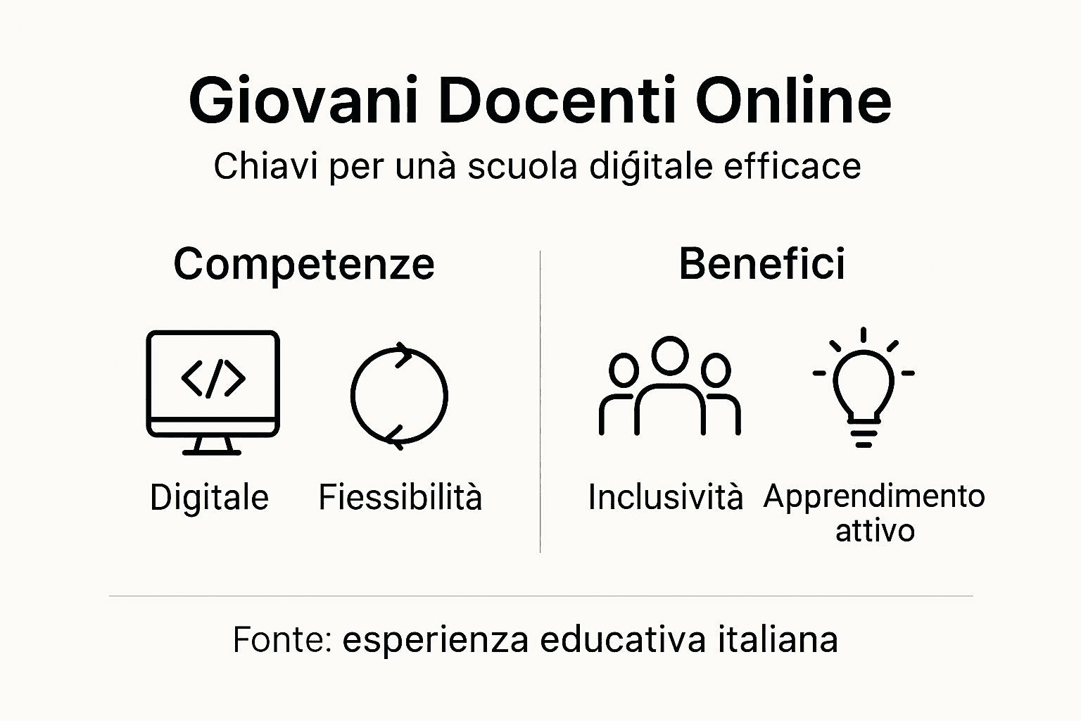 Infografica: il profilo dei giovani docenti nelle scuole online