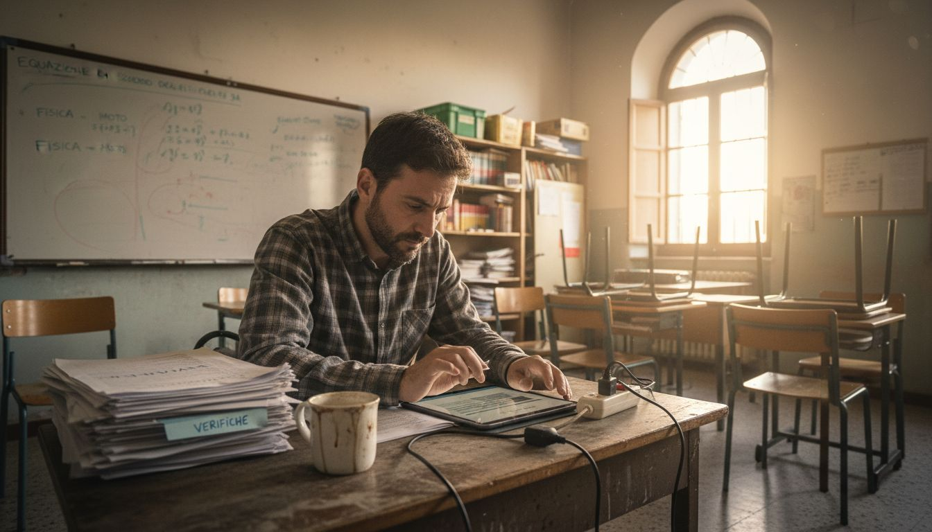 Insegnante che sfrutta le potenzialità dell’intelligenza artificiale per la didattica