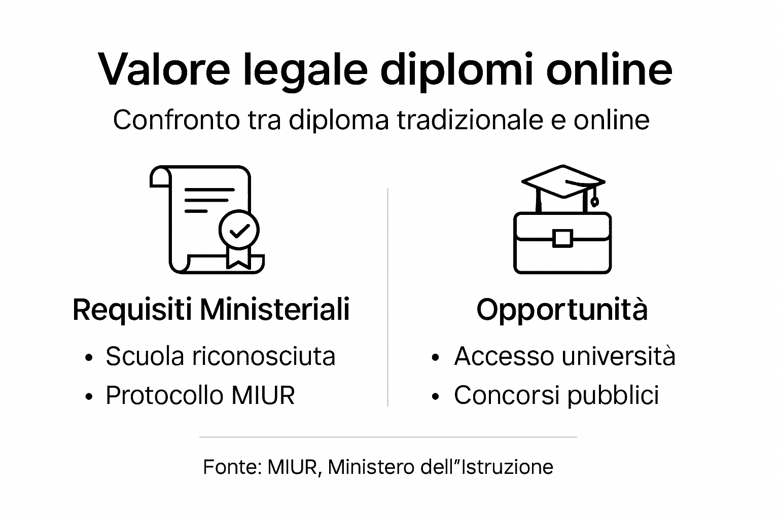 Guida visiva: tutto quello che c’è da sapere sul valore legale del diploma conseguito online