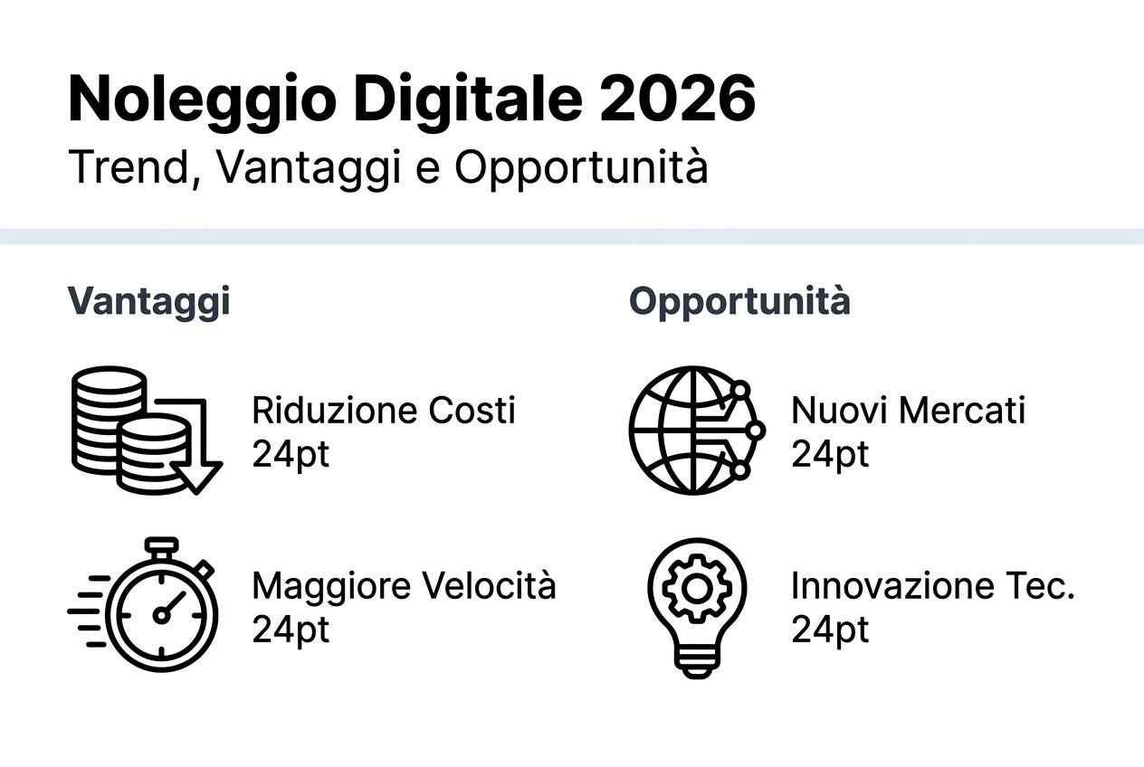 Infografica: tutti i vantaggi e le opportunità del noleggio digitale