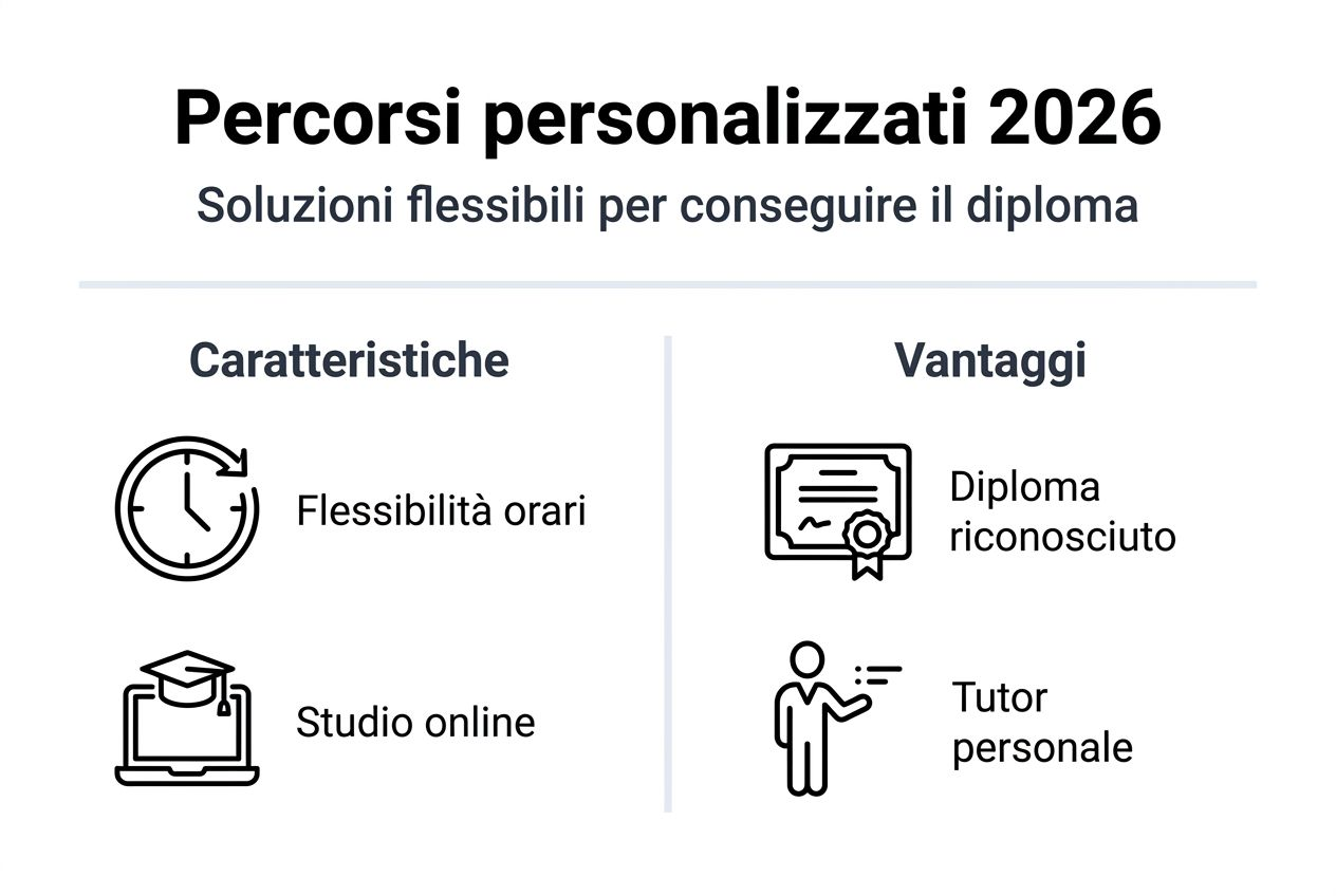 Schema riassuntivo con i principali punti dei percorsi su misura