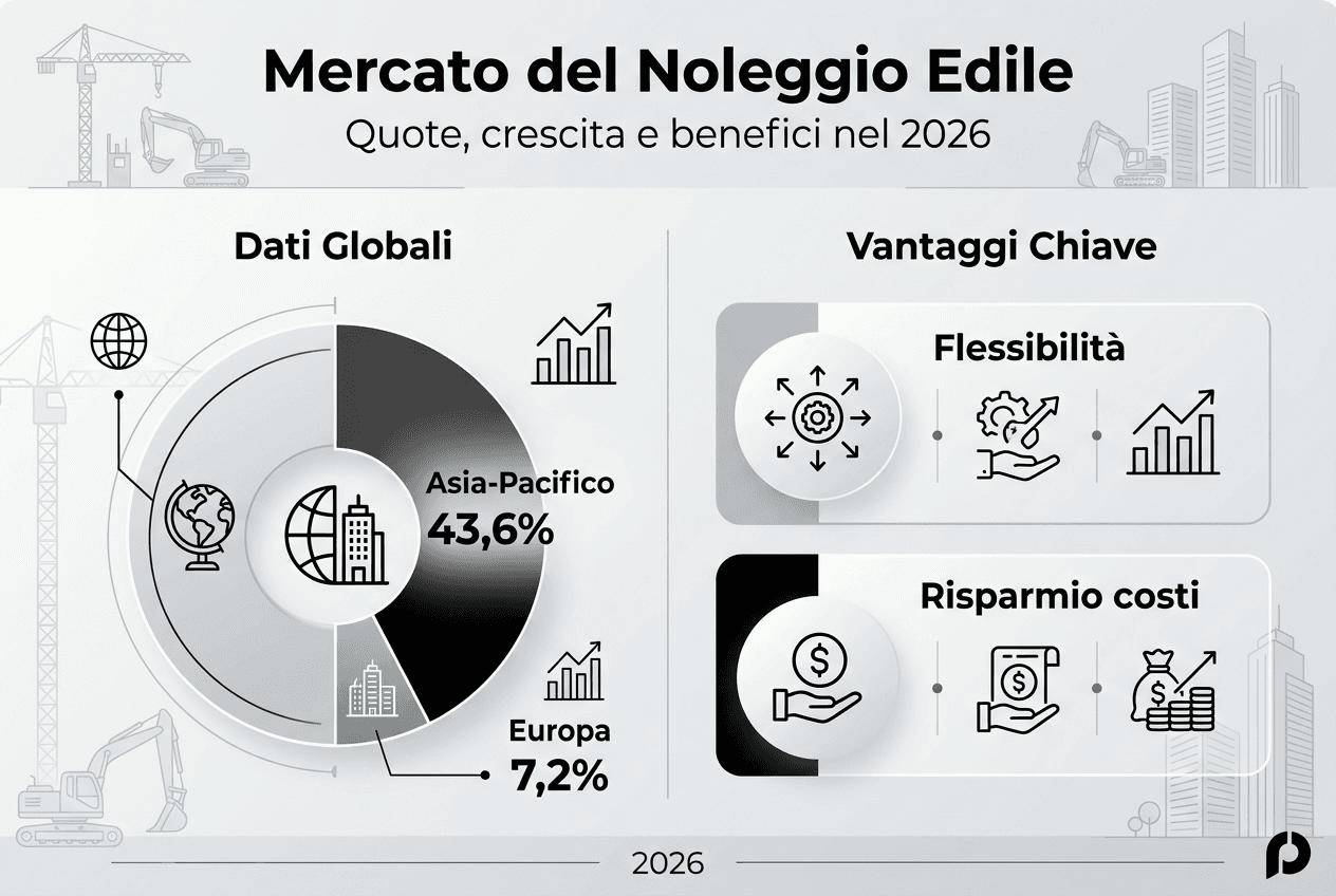 Infografica: tutto quello che c’è da sapere su tariffe e vantaggi del noleggio di attrezzature edili