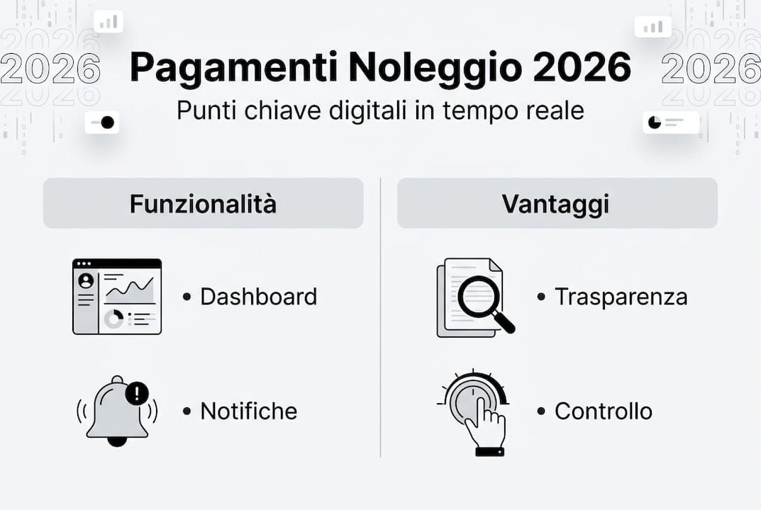 Infografica: i principali vantaggi dei pagamenti digitali nel settore del noleggio