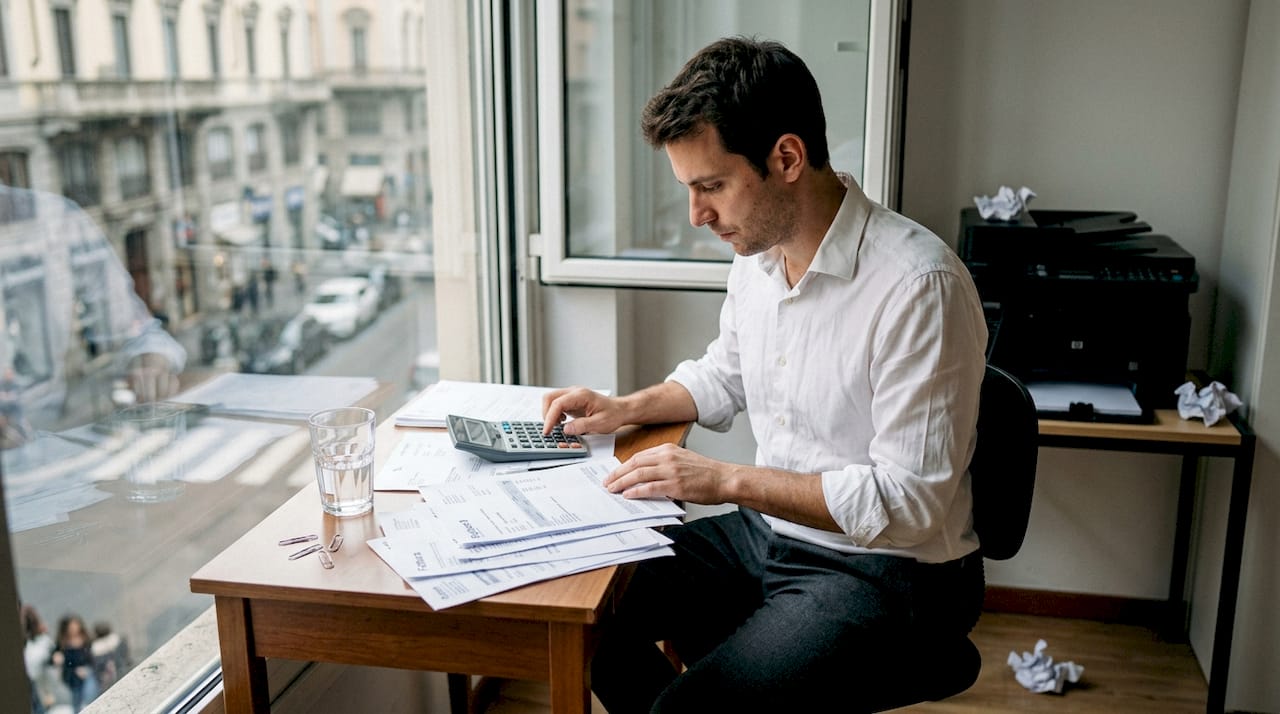 Un dipendente si occupa della gestione delle spese aziendali ogni mese.