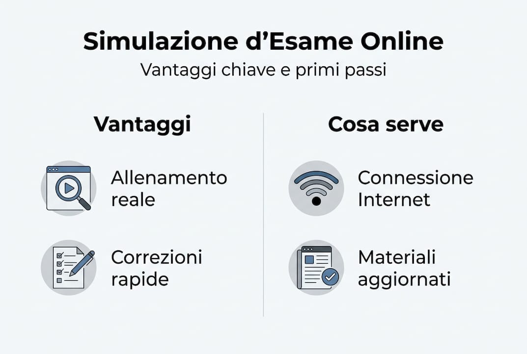 Infografica: tutti i benefici delle simulazioni d’esame online