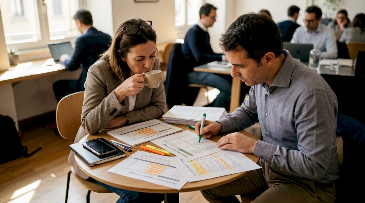 Alcuni colleghi stanno valutando insieme le pratiche relative ai depositi e ai contratti di franchising.