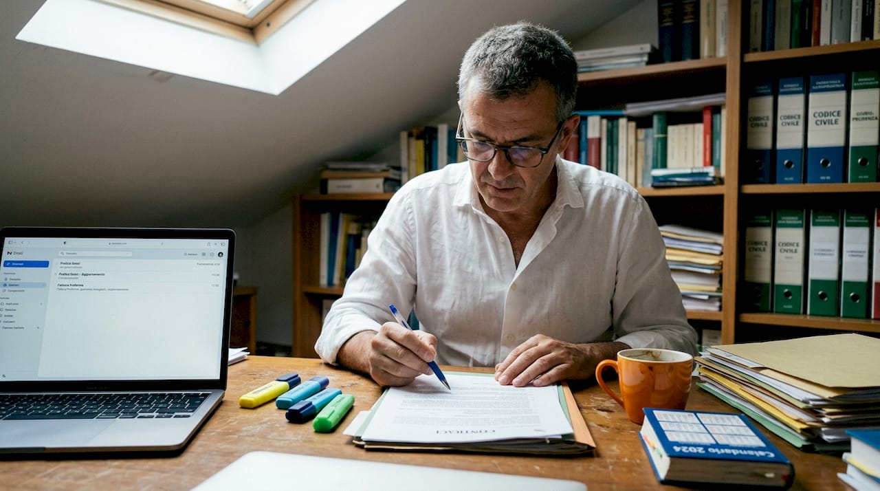 Un esperto si occupa di controllare il contratto di noleggio per il tuo evento