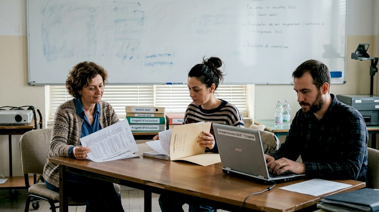 Il personale scolastico incontra i genitori per confrontarsi insieme sul piano educativo.