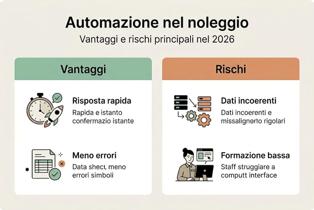 Infografica: pro e contro dell’automazione