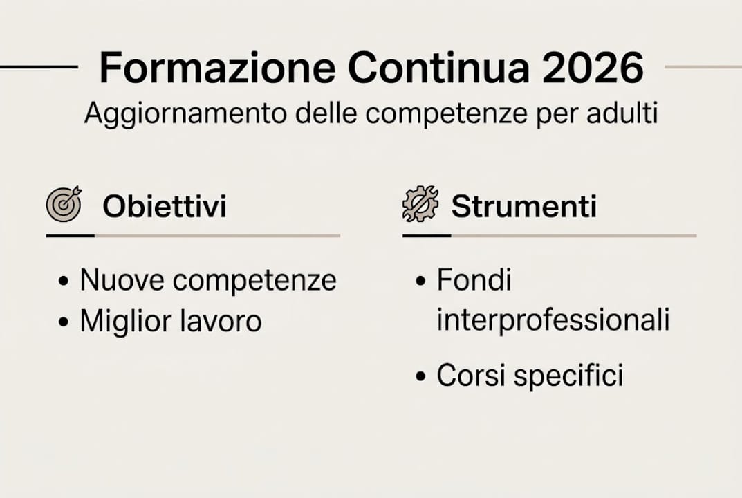 Infografica sulla formazione permanente degli adulti: scenari e prospettive per il 2026