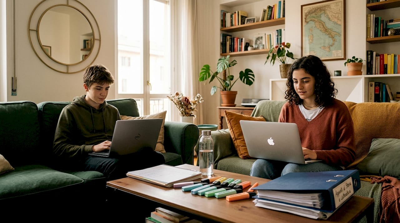 Gli studenti si ritrovano online per una sessione di studio condivisa.