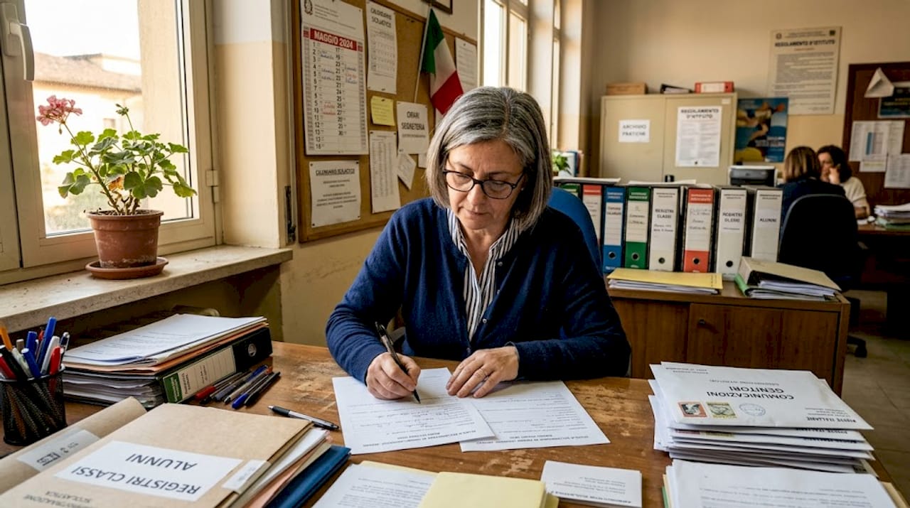 La segreteria scolastica si occupa della gestione delle pratiche di iscrizione degli studenti.
