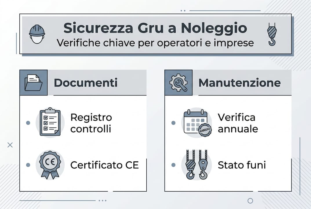 Guida visiva ai controlli di sicurezza per le gru a noleggio