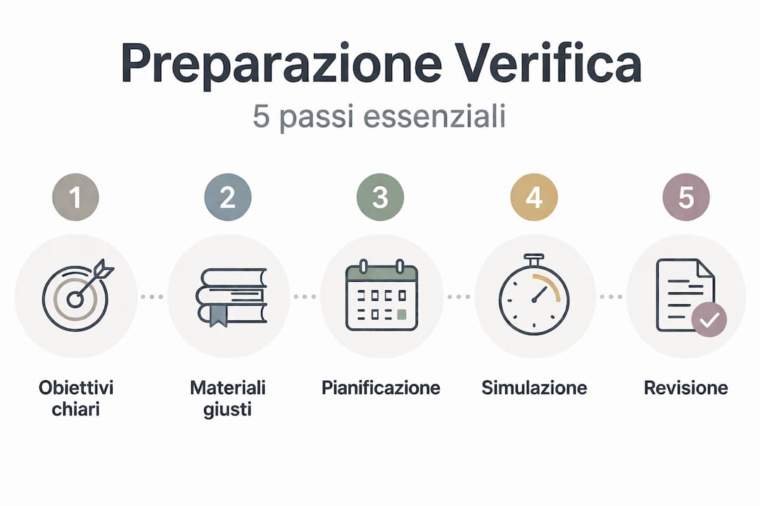 Grafica con i cinque step fondamentali per una preparazione perfetta