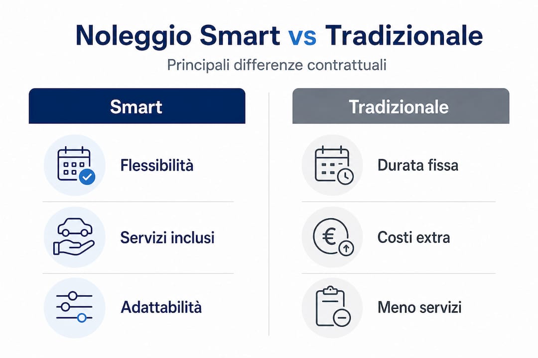 Infografica: confronto tra affitto tradizionale e affitto smart