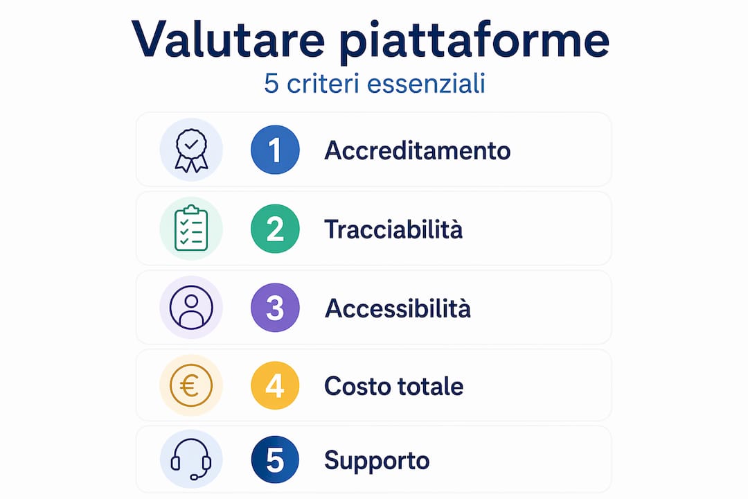 Infografica: come valutare le piattaforme di e-learning