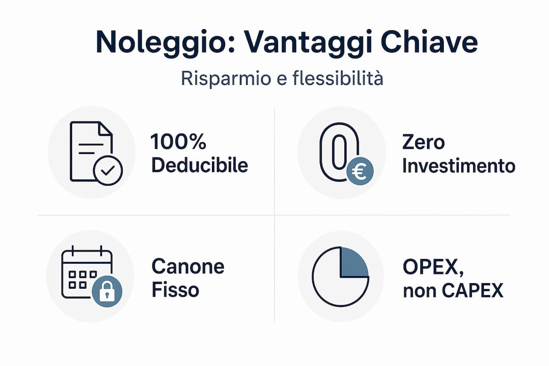 Infografica: tutti i benefici fiscali del noleggio