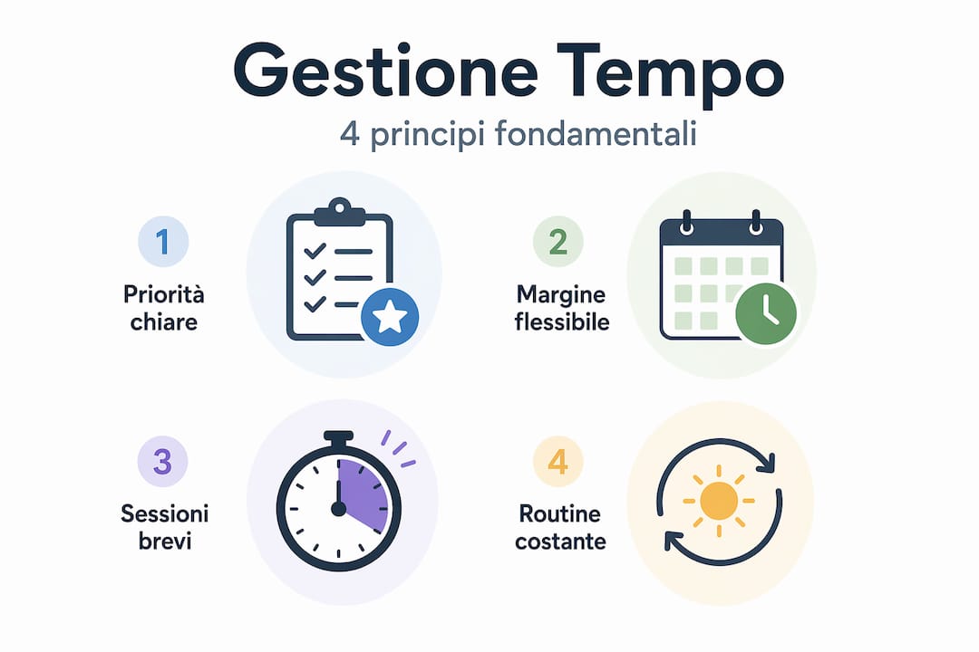 Infografica: quattro strategie efficaci per organizzare al meglio il tuo tempo