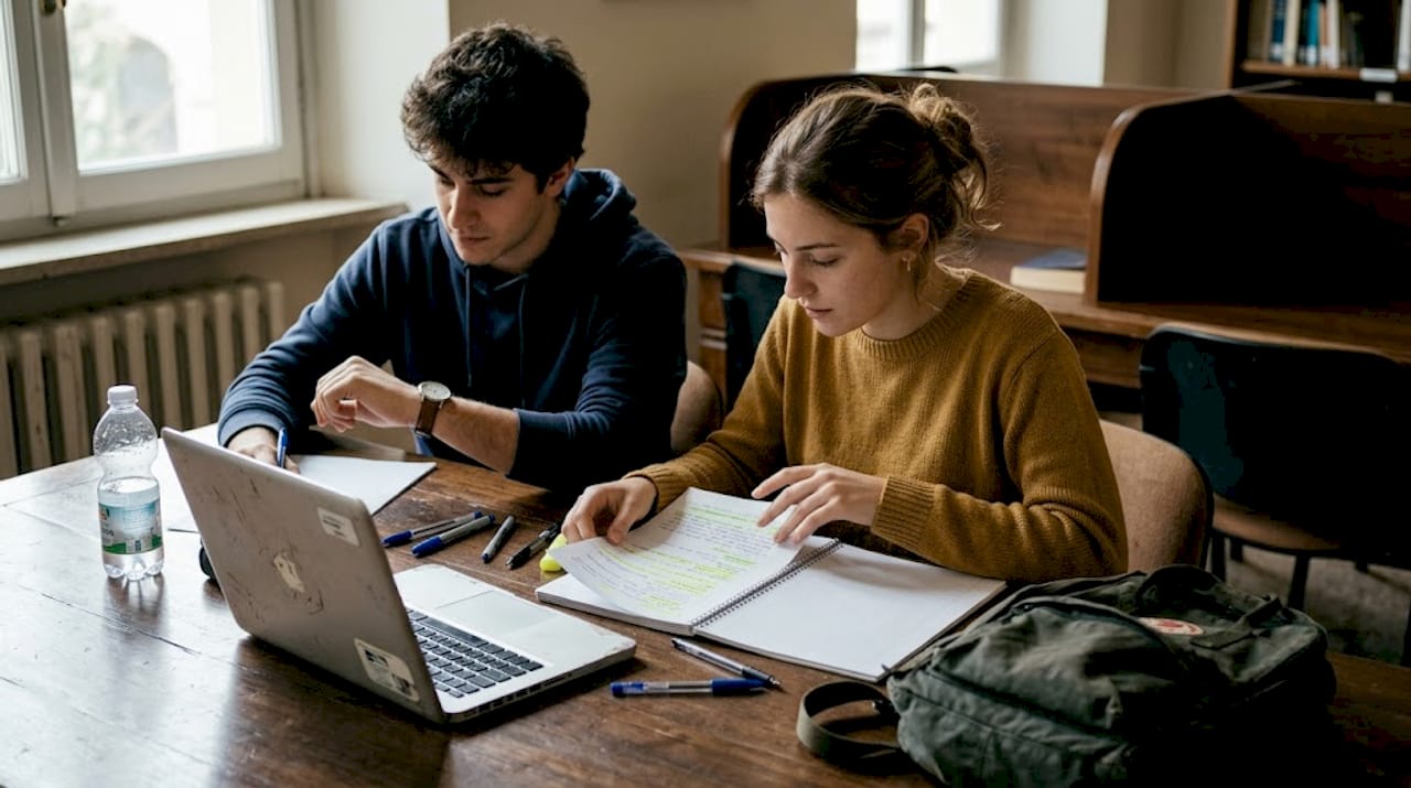 Ragazzi alle prese con la preparazione della maturità 2026