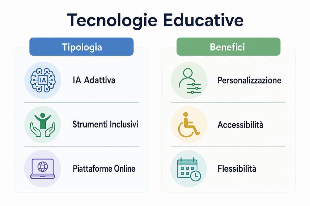 Infografica: confronto tra le principali tecnologie per l’istruzione e i loro vantaggi