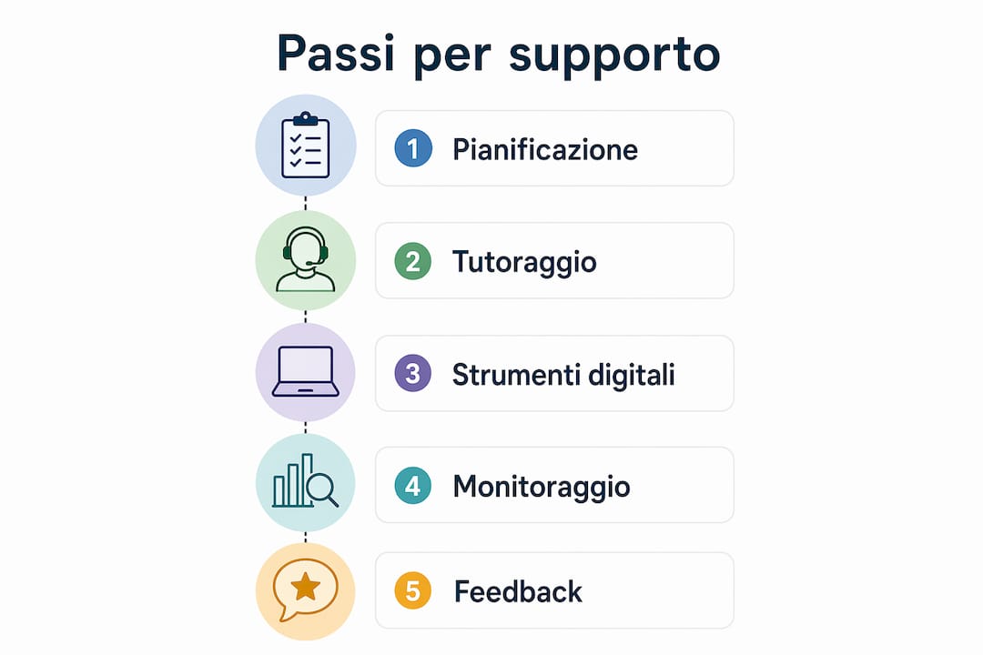 Ecco un’infografica che illustra, passo dopo passo, come offrire un supporto davvero efficace allo studio a distanza.
