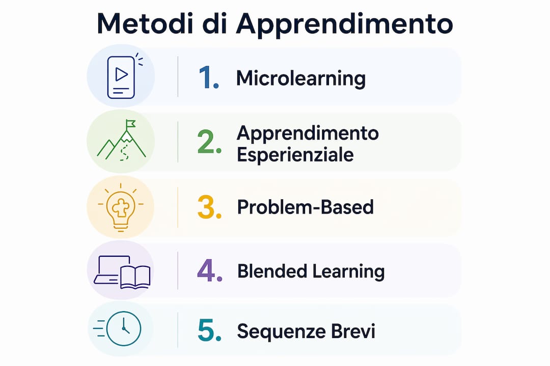 Infografica: i principali metodi per imparare efficacemente