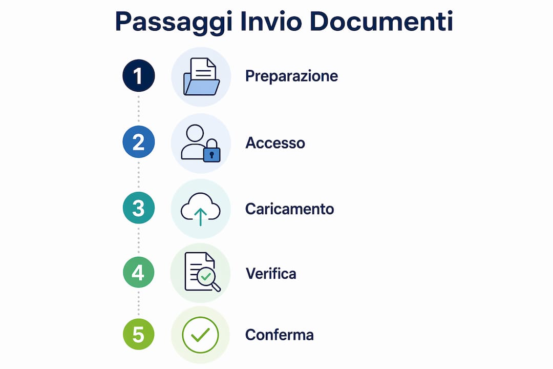 Infografica: tutti i passaggi per l’invio dei documenti scolastici