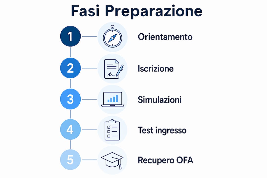 Infografica: le tappe fondamentali per prepararsi all’università