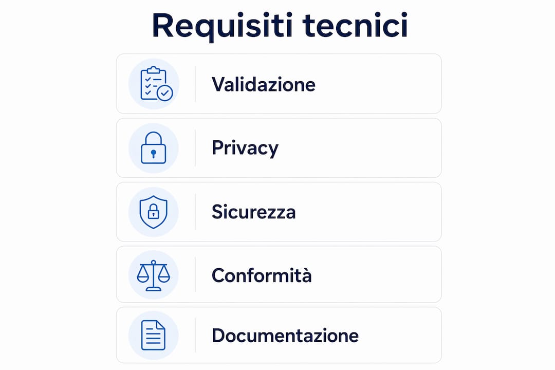 Infografica: tutto quello che c’è da sapere sui requisiti tecnici per ottenere la certificazione delle piattaforme