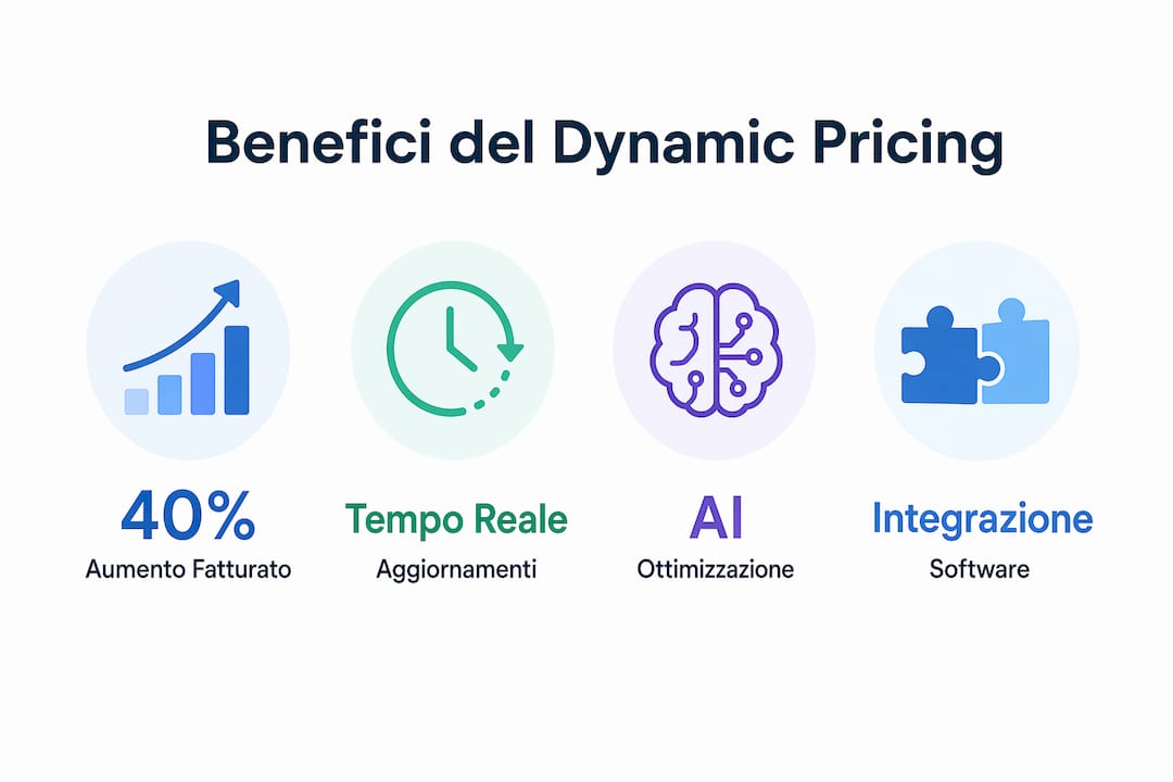 Infografica che illustra tutti i vantaggi del dynamic pricing nel settore del noleggio