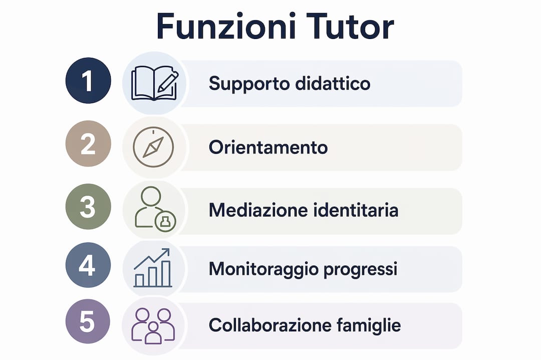 Infografica: le cinque attività fondamentali del tutor scolastico