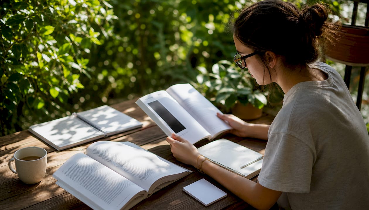 Ragazzo impegnato a studiare competenze digitali alla propria scrivania di casa