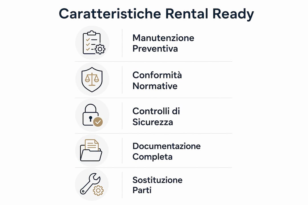 Infografica: le principali caratteristiche delle attrezzature pronte per il noleggio