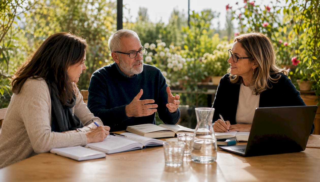 Due insegnanti che lavorano insieme per potenziare le competenze digitali