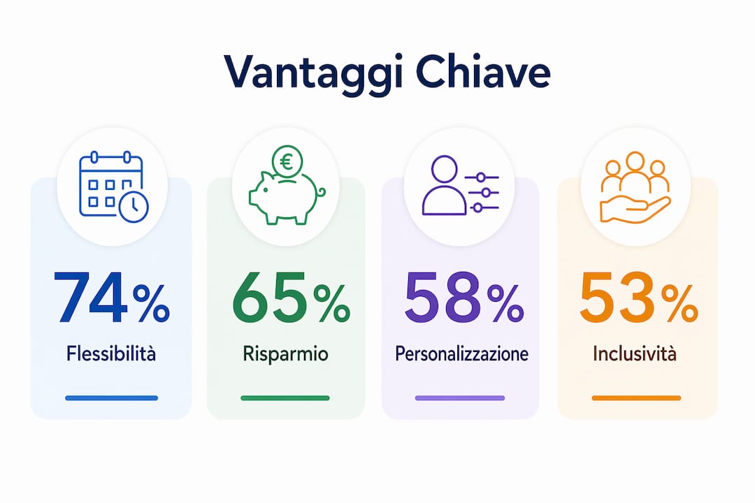 Grafico informativo: tutti i numeri che dimostrano perché la formazione online conviene