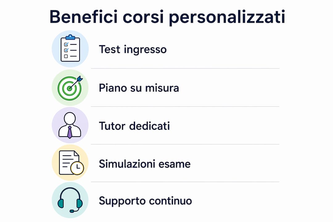 Infografica: scopri tutti i vantaggi dei corsi su misura per il diploma