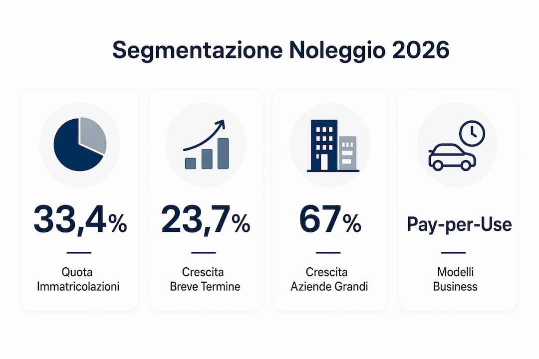 Panoramica sulla segmentazione del mercato del noleggio al 2026: dati e tendenze in infografica